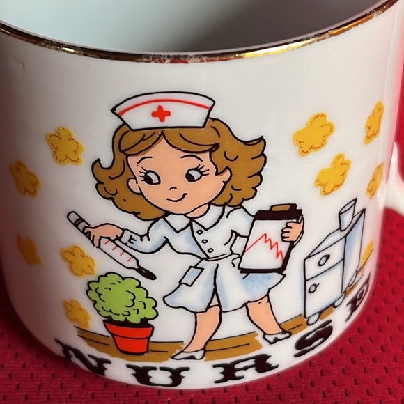 Vintage Nurse Mug Coffee Mug, Tea Mug Thermometer, White Uniform, Nursing Cap - Picture 2 of 8